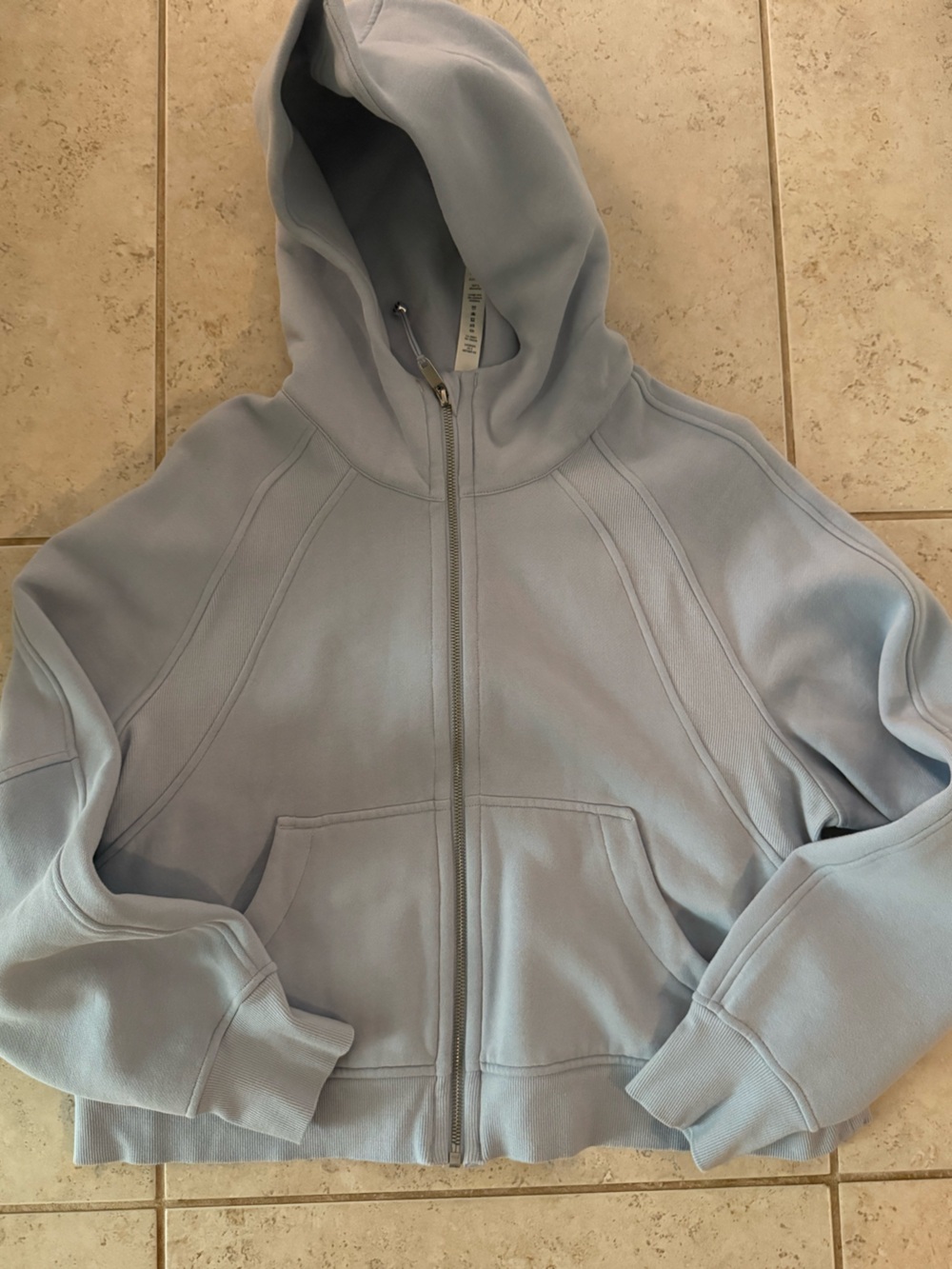 Lululemon Scuba Oversized Full Zip Hoodie Sweatshirt light blue